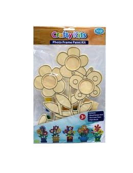 5x Crafty Kits Wooden Flower Photo/Picture Frame DIY Arts Paint Kit Assorted