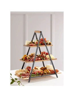 3 Tier Ladelle Serve & Share Acacia Wood Serving Tower