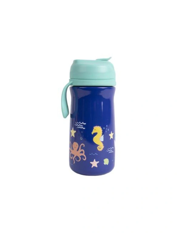 Ladelle 370ml Kids/Children Ocean Stainless Steel Double Wall Drink Water Bottle, hi-res image number null
