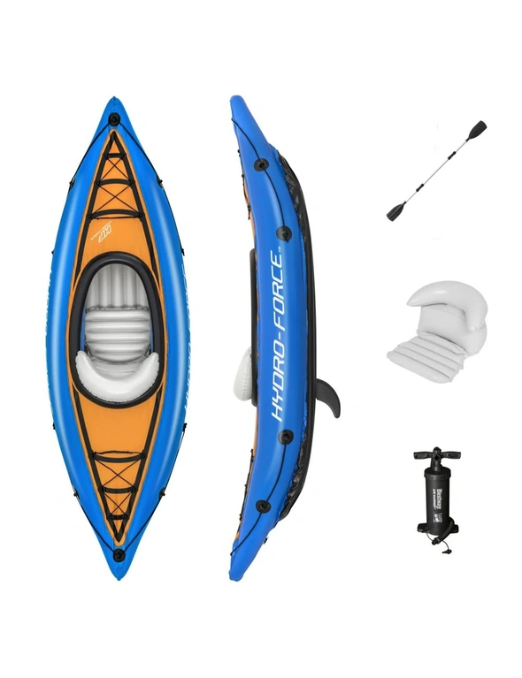 Bestway Hydro-Force 2.75mx81cm Cove Champion Inflatable Kayak w/ Paddles Set, hi-res image number null