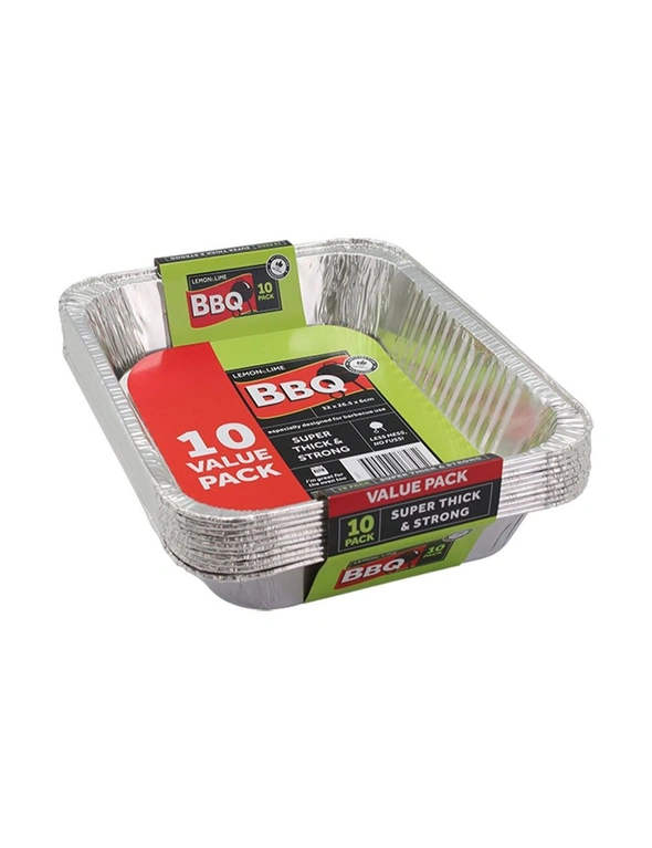 Lemon and Lime Rectangle Foil Tray 10Pk, hi-res image number null