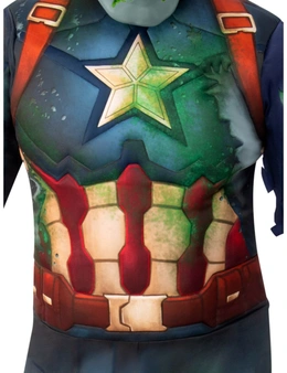 Marvel Captain America What If? Zombie Deluxe Dress Up Party Costume Size XL