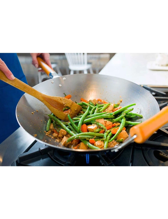 Excellence Carbon Steel Uncoated Wok, 14 in.