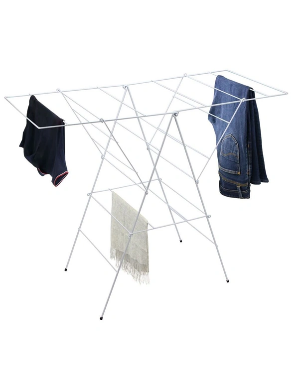 Box Sweden 20 Rail Foldable Wire Clothes Airer - White, hi-res image number null