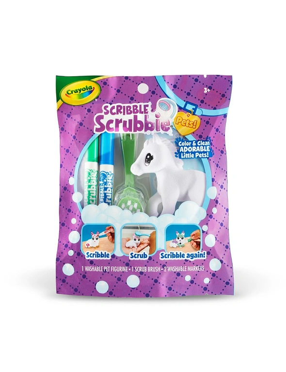 3x Crayola Scribble Scrubbies Pets Refresh Kids/Children Art/Craft Toy Assorted, hi-res image number null