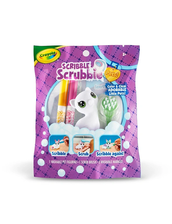3x Crayola Scribble Scrubbies Pets Refresh Kids/Children Art/Craft Toy Assorted, hi-res image number null