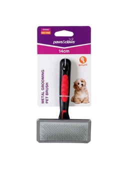 Paws and Claws 14Cm Metal Grooming Pet Brush
