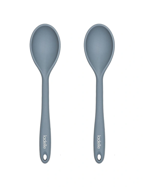 2x Ladelle Craft Blue Kitchenware Silicone Spoon Cooking/Serving Utensil 28x6cm, hi-res image number null