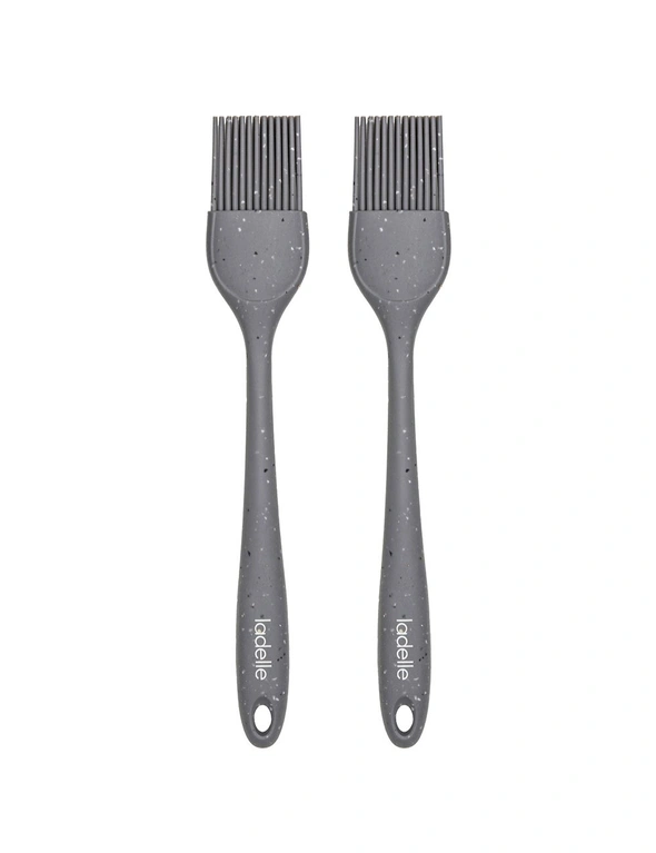 2x Ladelle Craft Grey Speckled Kitchenware Silicone Brush Serving Utensil, hi-res image number null