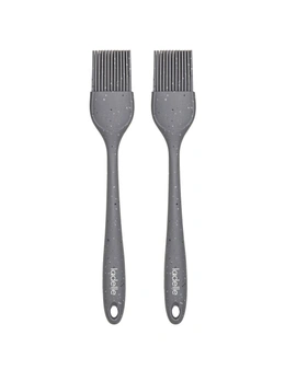 2x Ladelle Craft Grey Speckled Kitchenware Silicone Brush Serving Utensil