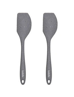 2x Ladelle Craft Grey Speckled Kitchenware Silicone Spatula Serving Utensil