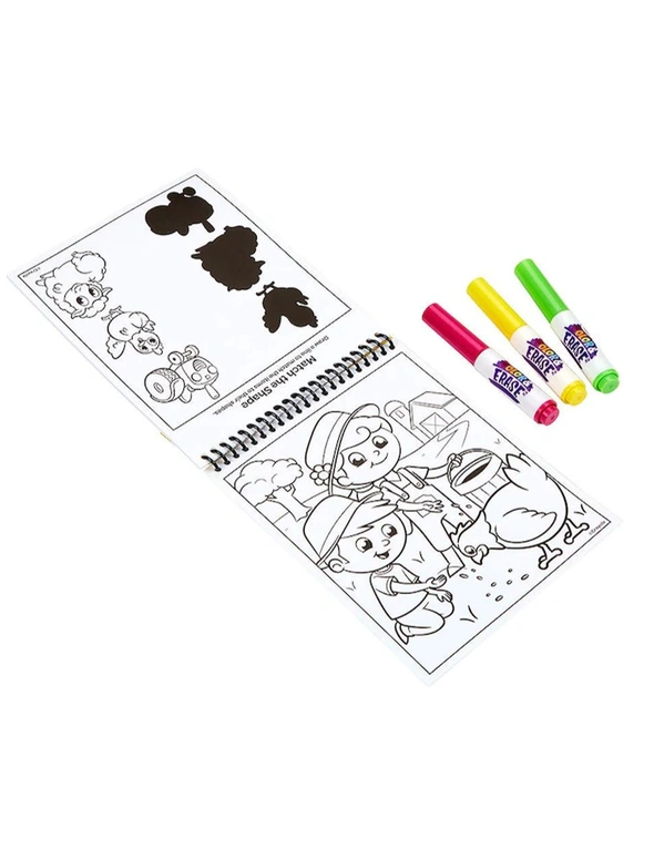 3x Crayola Colour & Erase Activity Pad w/ Marker On the Farm Kids Art/Craft 3y+, hi-res image number null