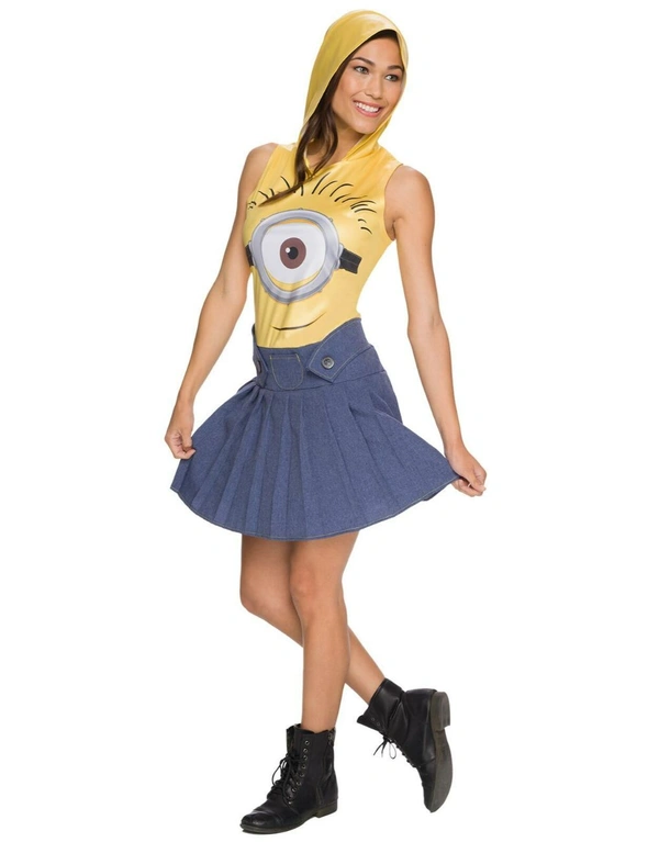 Marvel Minion Face Dress Adult Womens Dress Up Halloween Costume Outfit Size L, hi-res image number null