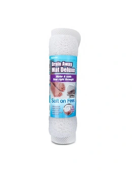 Panache Rectangle Shower/Bathroom Loofa Drain Anti Stain/Non Slip Suction Mat