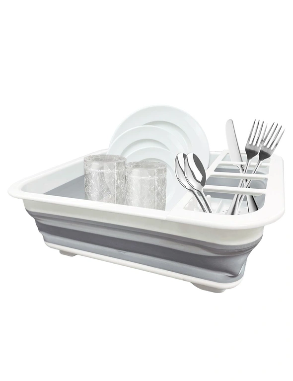 Collapsible Portable Drying/Drainer Dish Rack Cup/Plate/Mug Space Saving Cutlery, hi-res image number null