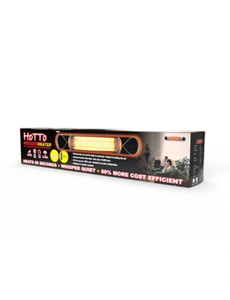 Hotto Wall Mounted Electric Infrared Heater 2000W With Remote Indoor/Outdoor