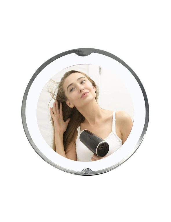 Flexible 20cm LED Mirror w/ Powerful Suction 10x Magnification, hi-res image number null