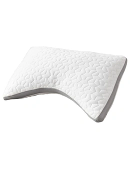Vistara 46x71cm Sound Sleep Soft Curved Bed Pillow Cool Gel Memory Foam White