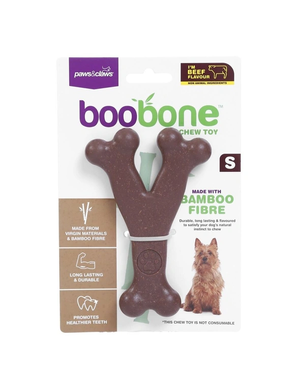 Paws & Claws BooBone Small Wishbone Chew Toy - Assorted Flavour, hi-res image number null