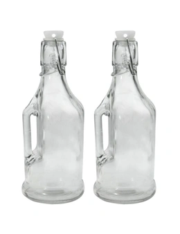 LemonLime 350ml Glass Clip Bottle 2PK