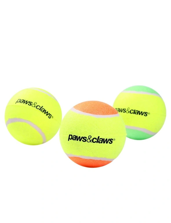 Paws And Claws Jumbo Tennis Ball 10cm Assorted, hi-res image number null