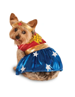 DC Comics Superhero Pet Dogs Wonder Woman Dress Up Halloween Costume Size L