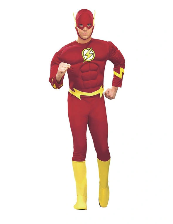 Dc Comics The Flash Comic Book Mens Dress Up Character Theme Costume Size M, hi-res image number null