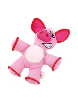 Paws & Claws 32cm Super Tuff Buddies Oxford Pet Interactive Toy Pig w/ Squeaker