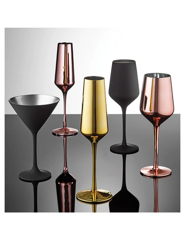 2pc Tempa Aurora 400ml Stem Wine Glass Cocktail Drinking Cup Glassware Gold, hi-res image number null
