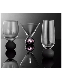 2pc Tempa Astrid 445ml Glasses Cocktail/Wine Water Drinkware Cup Matte Black