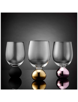2pc Tempa Astrid 445ml Glasses Cocktail/Wine Water Drinkware Cup Matte Black