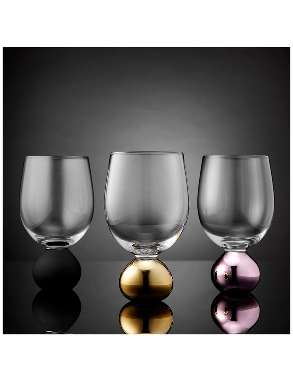 2pc Tempa Astrid 445ml Glasses Cocktail/Wine Water Drinkware Cup Matte Black, hi-res image number null