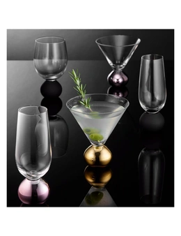 2pc Tempa Astrid 445ml Martini Glasses Cocktail/Water Drinkware Cup Matte Black