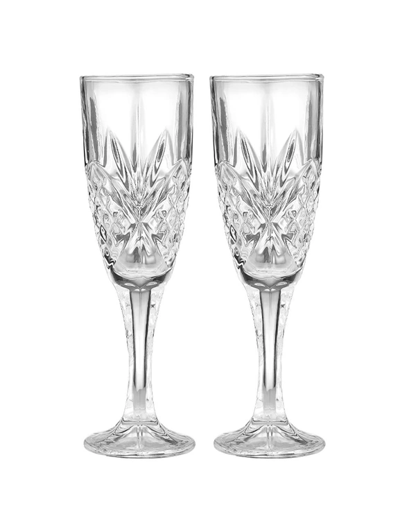 2pc Tempa Ophelia 200ml Champagne Glass Water/Juice Drinking Glassware Cup Clear, hi-res image number null