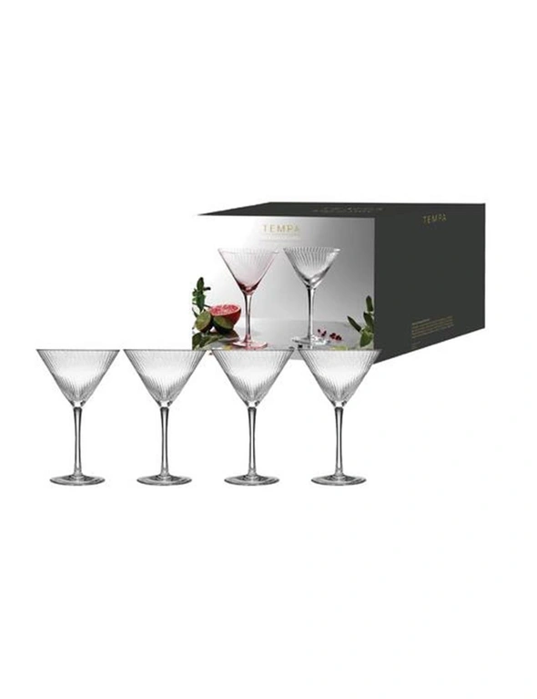 4pc Tempa Esme Clear 320ml Martini Glass Cocktail/Juice Drinking Cup/Glassware, hi-res image number null