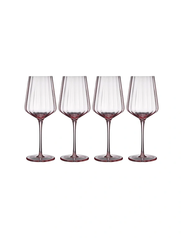 4pc Tempa Esme 400ml Crystal Stem Wine Glass Drinking Glassware Party Cup Blush, hi-res image number null