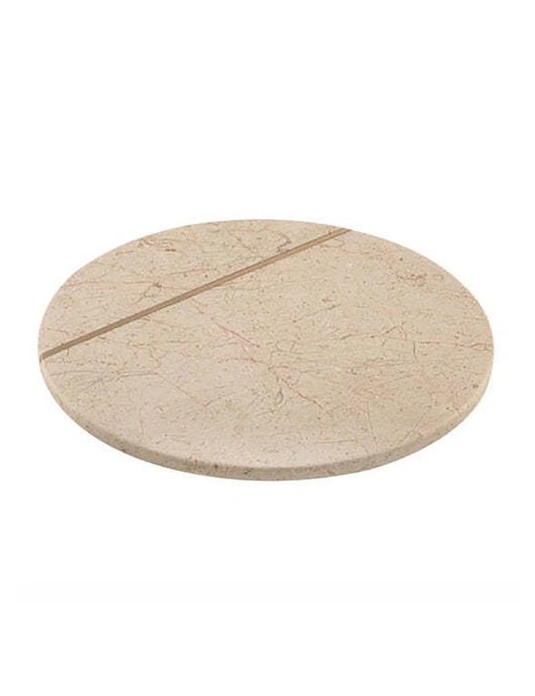 Tempa Emerson Champagne Round Marble Lazy Susan Food Serving Tray/Board/Plate, hi-res image number null