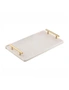 Tempa 40cm Emerson Marble Handled Rectangle Food Serving Tray/Board/Plate White, hi-res