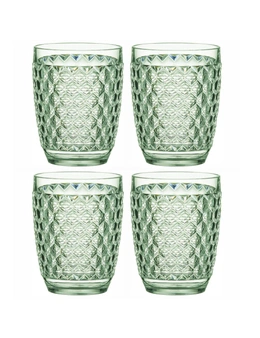 4x Tate Geometric 350ml Tumbler Drinking Water/Juice Round Cup Tableware Forest