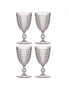 4x Tate Geometric 350ml Wine Glass Stemware Cocktail/Juice Drinking Cup Clear, hi-res