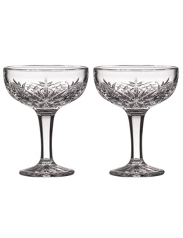 2PK Ophelia Crystal 400ml Coupe Glasses Cocktail Cup Stemware Glass Set Clear