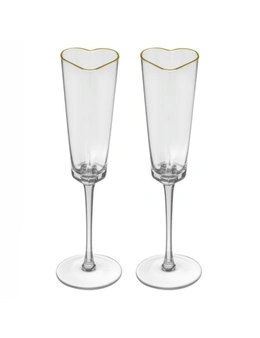 2pc Tempa Amour Clear Thin White Wine/Champagne Drinking Glass/Glassware Set