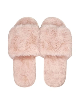 J. Elliot Holly Faux Fur Womens Ultra Soft Slip-On House Slippers EU 37/S-M Rose