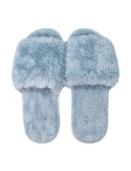 J. Elliot Holly Faux Fur Womens Ultra Soft Slip-On House Slippers M-L/EU 40 Blue