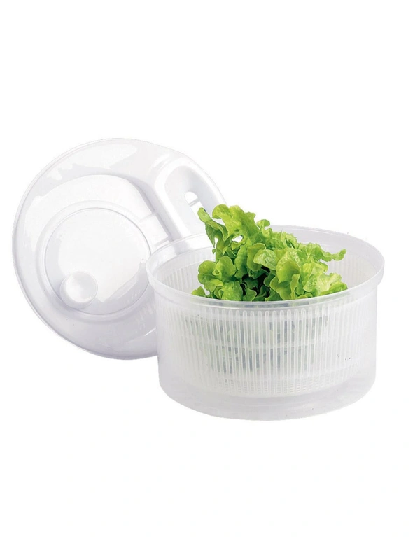 Cuisena Salad Spinner Vegetable Water Remover Flusher/Dryer Kitchen Utensil WHT, hi-res image number null