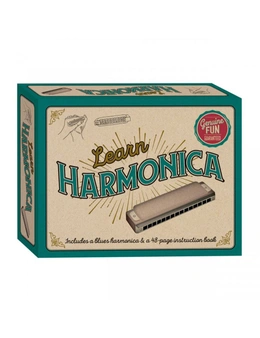 Hinkler 17x22cm Learn Harmonica w/ Instruction Book Kit Set Musical Instrument