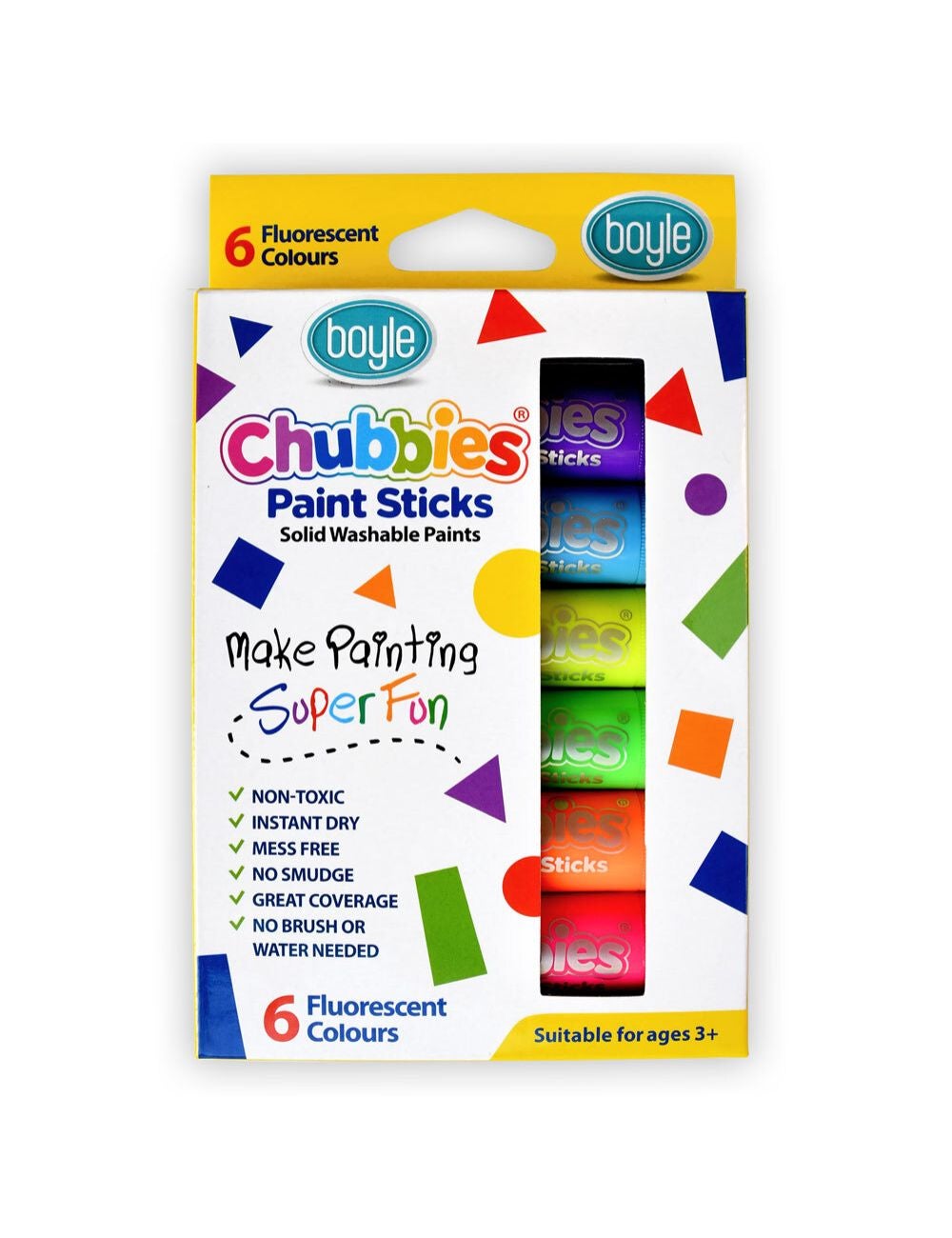 6pc Boyle Chubbies Washable Drawing Paint Sticks Kids 3y+ Art