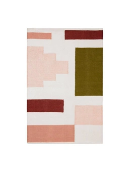 J. Elliot Rylie 60x90cm Cotton Rug Home Room/Bedroom Floor Mat Carpet Pink Multi