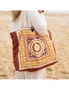 J. Elliot Kasbah 40.5cm Shoulder Bag Cotton Carry Tote Women Handbag Pink Multi, hi-res