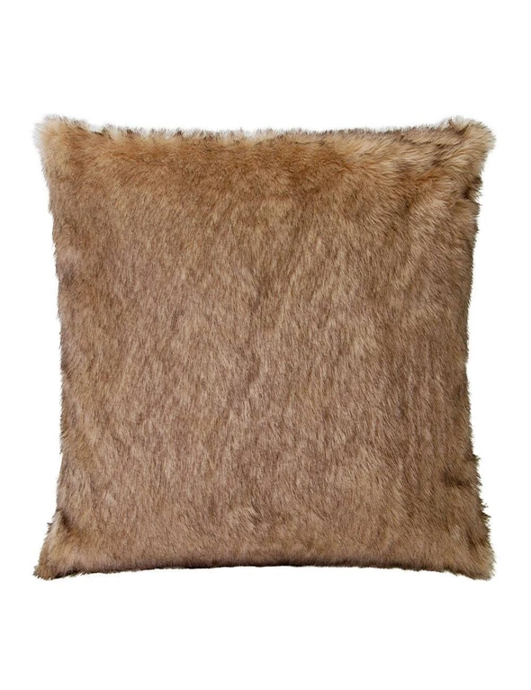J.Elliot Home Brown Fox Faux Fur 50x50cm Cushion Pillow Square Sofa Decor Brown, hi-res image number null